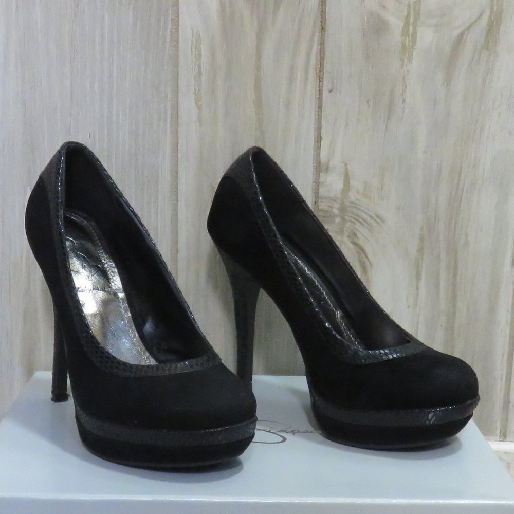 Baby Phat Black Suede High Heel Pumps